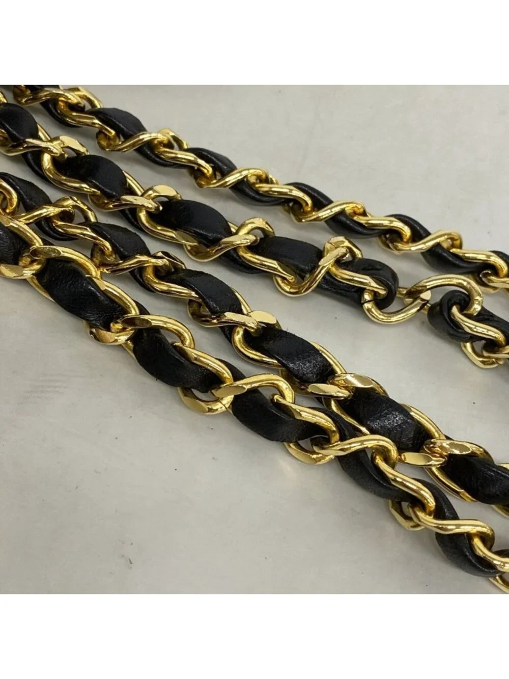Chanel Shoulder Bag Quilted Lambskin Black Gold
